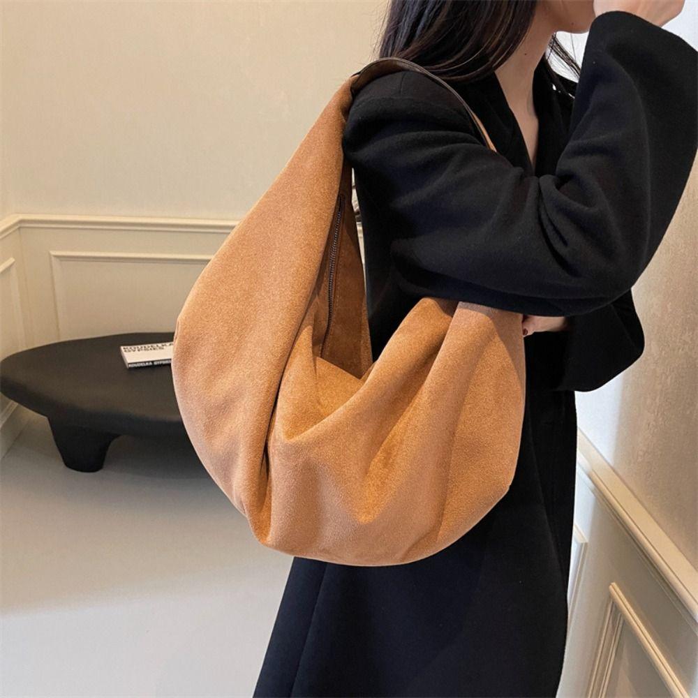 Handbag Hobo Bag Solid Color Ladies Crescent Bag Waterproof Tote Bag  Holiday