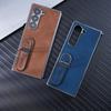 Samsung Z Fold7/6 Phone Case: Electroplated Leather Stand for Folding Screen Protection (Fits Models 5/4/3)