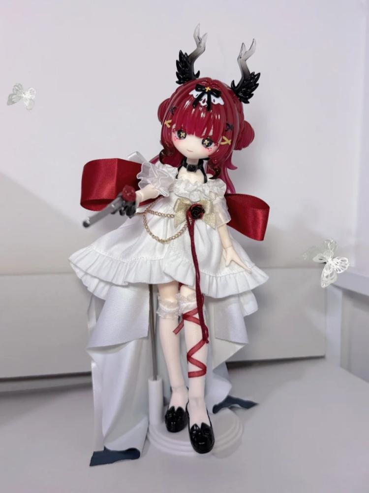 New Hot Meki Final Blessing 1/8 Bjd Series Blind Box Cute Trendy Action Anime Figure Model Desktop Ornament Birthday Toys Gifts