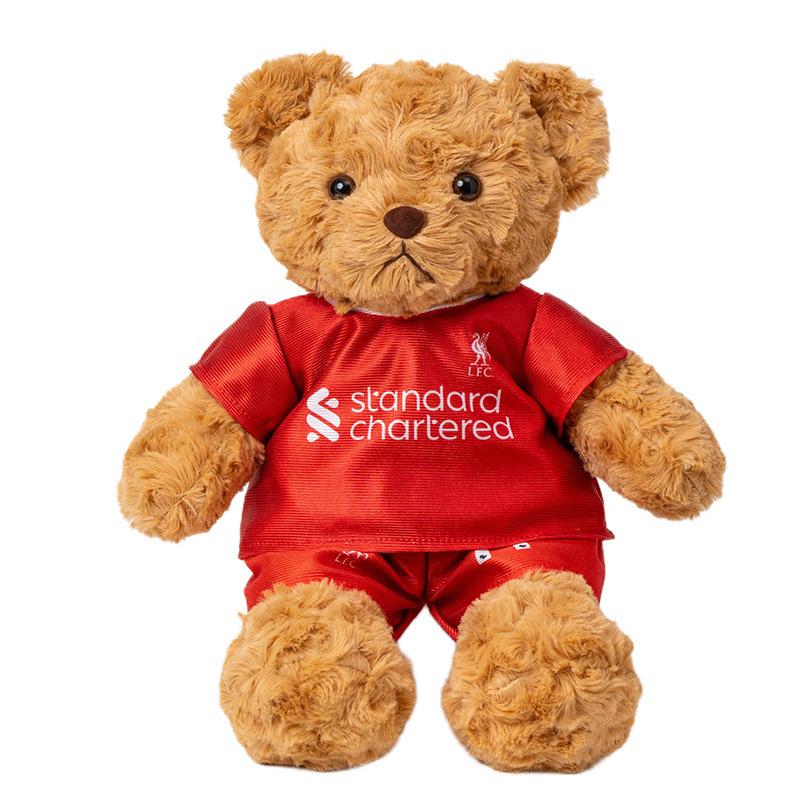 

Jersey bear teddy bear doll plush toy football bear bear doll fans accompany soothing rag doll 25cm (0.2kg)