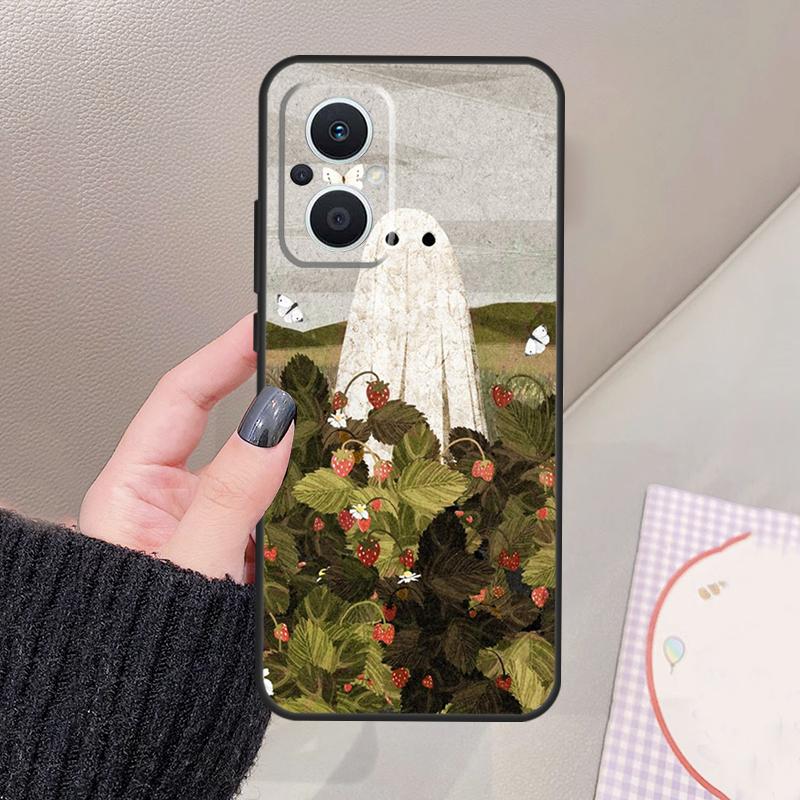 There's A Ghost Funda For OPPO Reno 12 F 11F 13F 14F 10 11 13 14 Pro 7 8 Lite OPPO Find X8 X6 X5 X9 Pro Case