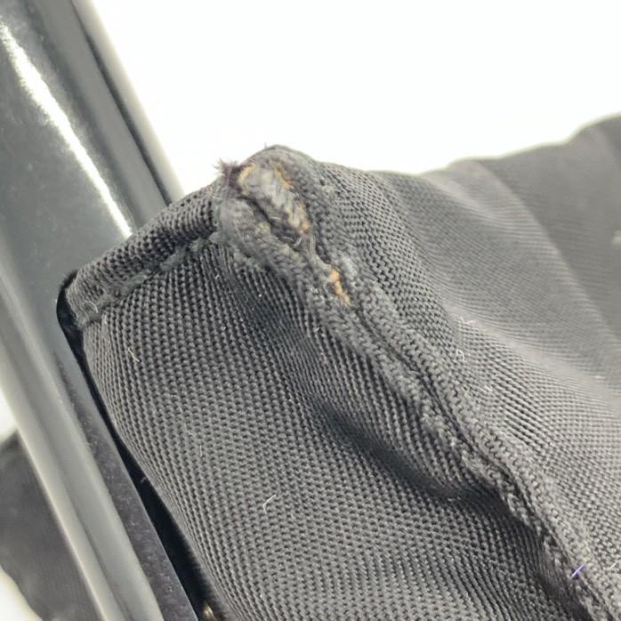 Prada Handbag Tote Shoulder Bag Tessuto Nylon Single Semi Shoulder Plastic Handle Arm Black