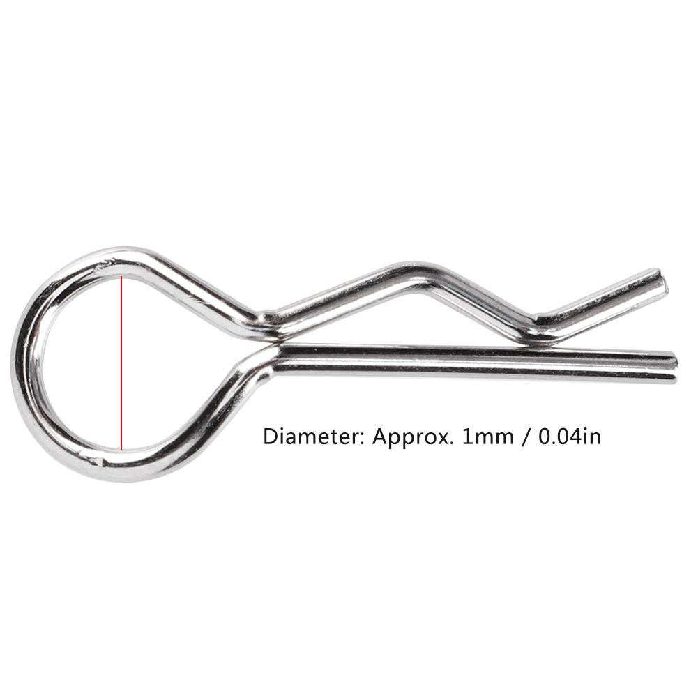 50pcs R Clips R Shape Pins RC Parts Accessory Fit for 1Celsius10   RC Car Vehicle Model