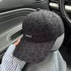American Retro Letter Leopard Print Embroidered Baseball Cap Female Autumn and Winter Big Head Circumference Showing Face Small Cap Male Versatile Su