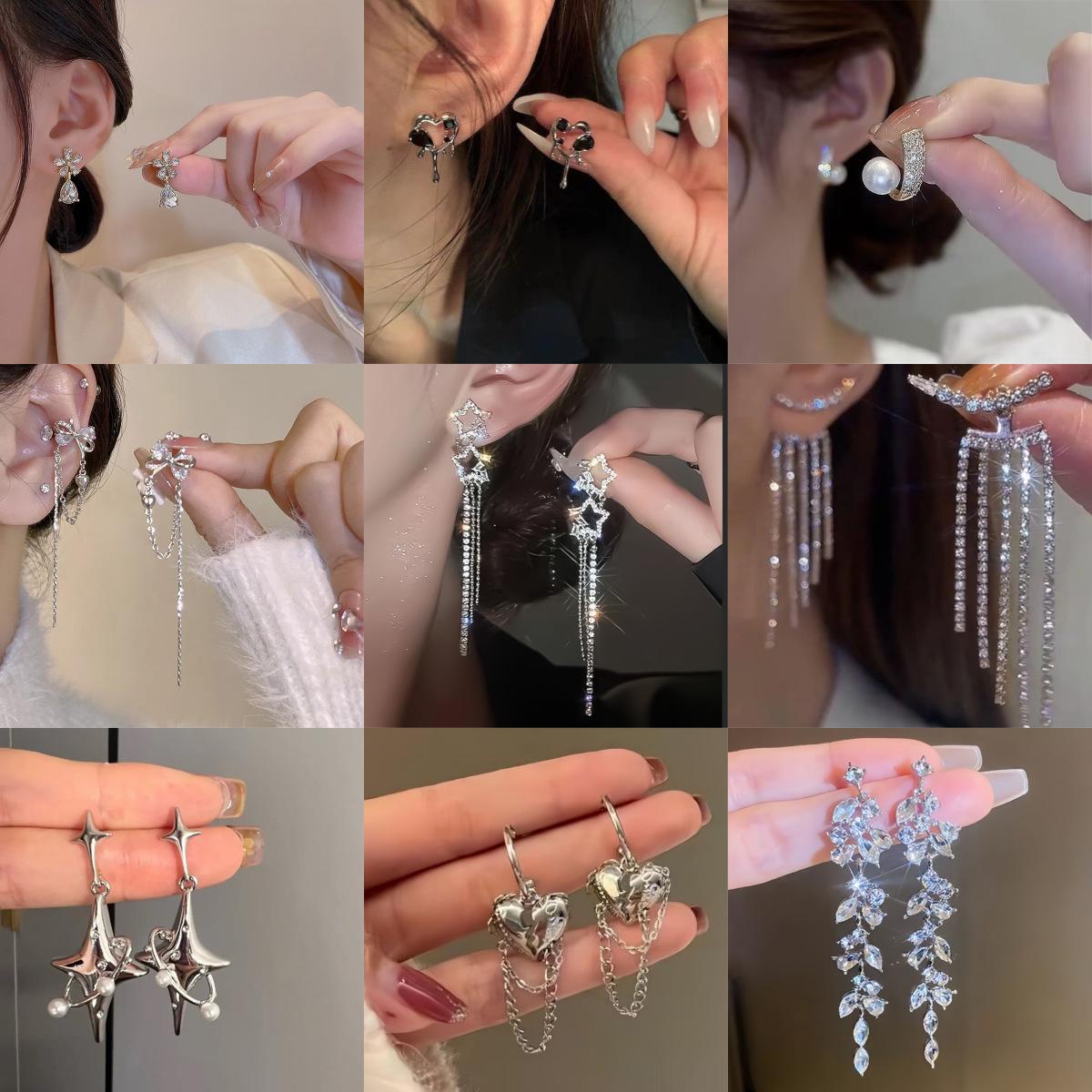 

Trendy Tassel Star Earrings for Women - Elegant and Unique Design Quanqi 032