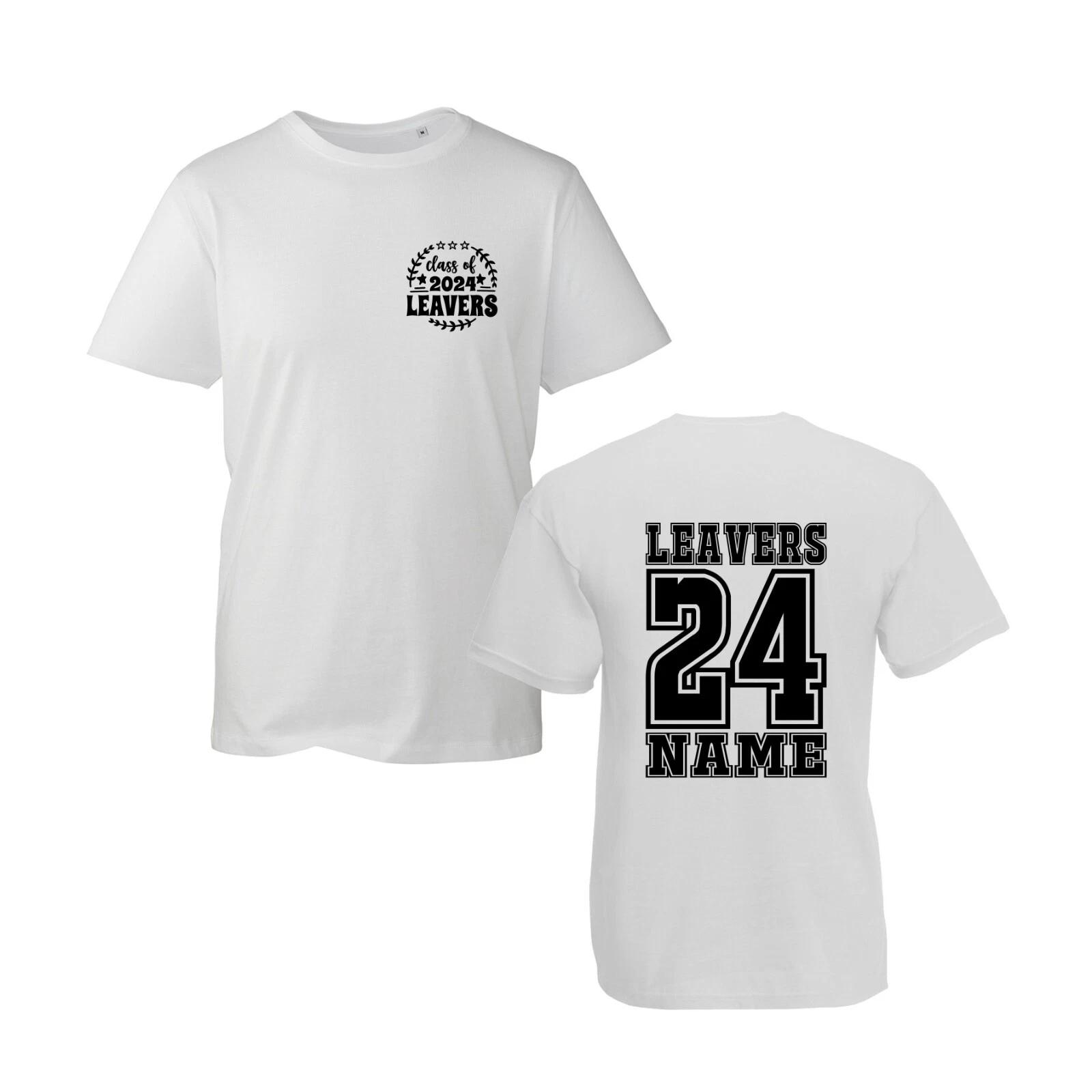 

Personalised School Leavers T-Shirt, Class Of 2024 Kids Adults Boys Girls Tops XL