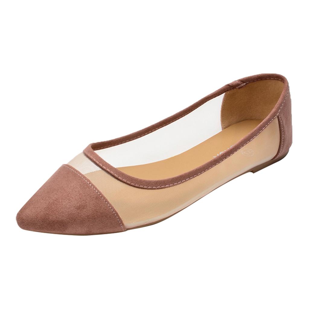 Women's Casual Shoes Size 9 Women's Mesh Pointed Toe Shoes Fashionable Casual Shallow Slip On Flat Bottom Light Shoes Shoes