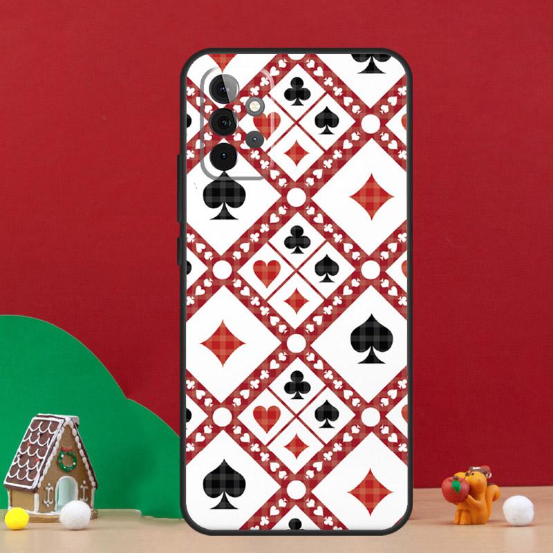 CASINO PLAYING CARDS Case For Samsung Galaxy A56 A33 A13 A36 A23 A52 A32 A12 A54 A34 A14 A16 A53 A15 A35 A55 A17