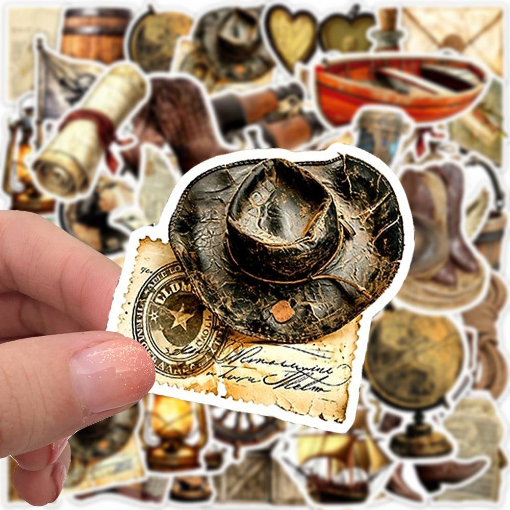 10/30/50pcs Vintage Navigation Cartoon Stickers Sailboat Nautical Chart Graffiti Decals DIY Notebook Phone Suitcase Cool Sticker