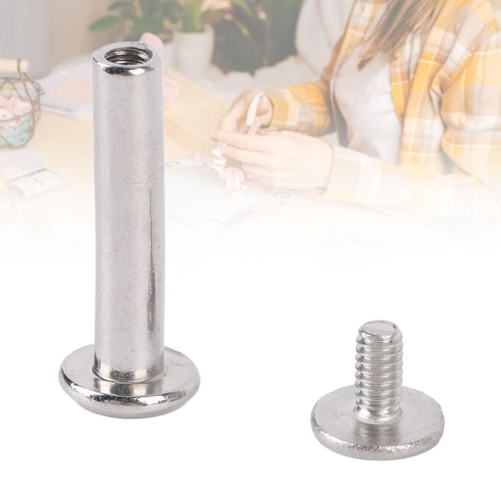 100 Sets Rivets M2 Stainless Steel Multifunctional Hex Nut Flat Round Head Screw Rivets for Fence
