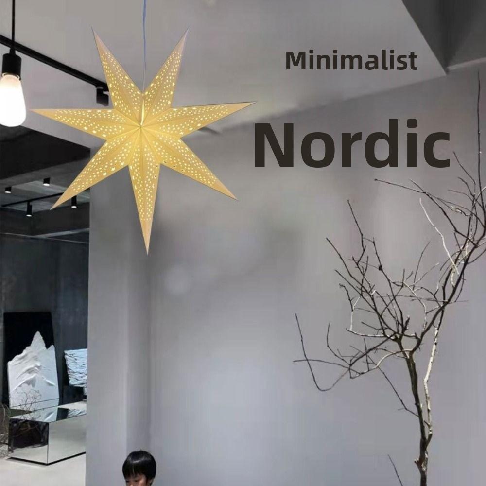 Christmas Decorations Hollow Star Pendants Folding Hanging Paper Stars Star Lampshade  Home Decor