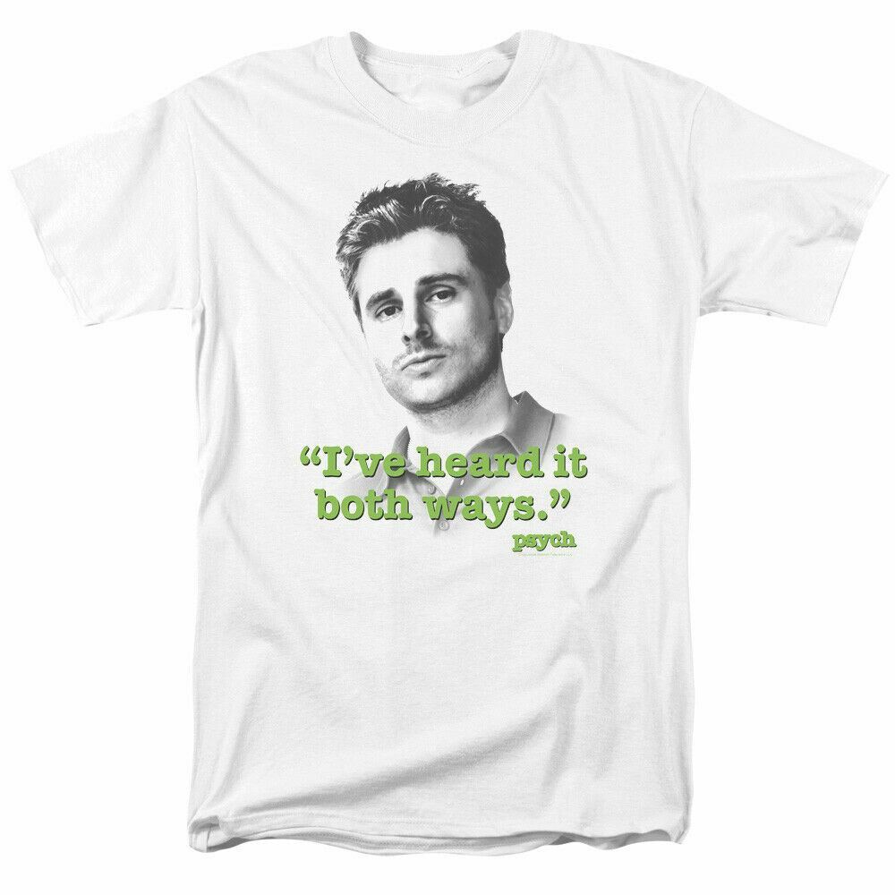 26 Psych Both Ways T Shirt Mens Licensed Classic TV Show Gus James White Unisex T-Shirt M