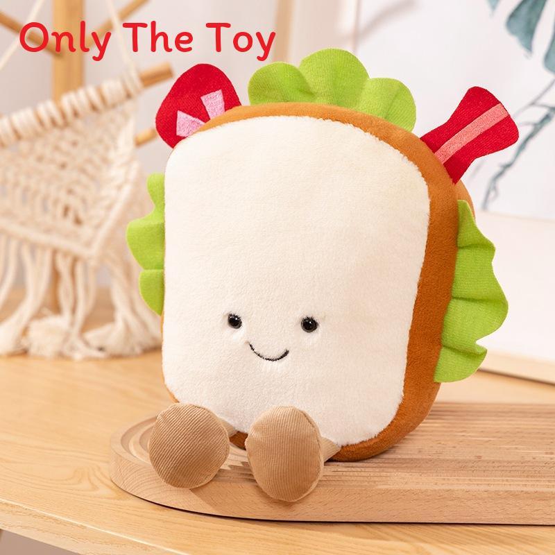 Giocattolo Peluche Sandwich Pizza Hamburger Ciondolo Decorativo Per Bambini e Collezionisti