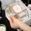 Storage Rack with Clear Windmill Shape Organizer Large Capacity Cosmetics Organizer Dustproof Cosmetic Case for Bathroom Desktop