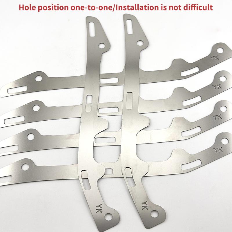 2Pcs Heavy Duty Stainless Steel Front Bumper Seam Adjustment Brackets for Car Exterior Tuning Modification