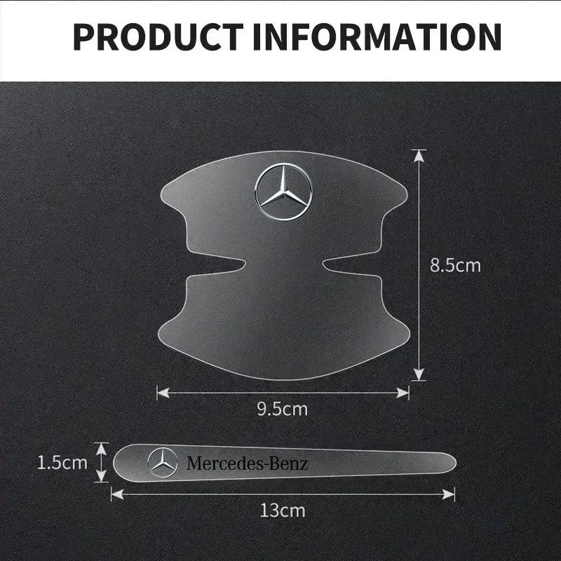 Clear PVC Transparent Car Door Handle Bowl Protector Film For Mercedes Benz AMG W204 W205 W177 Auto Refit Accessories W117 W222 VC0