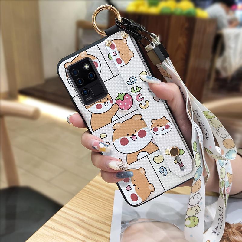 Fashion Design Protective Phone Case For Oukitel C21 Anti-knock Ring Anti-dust Soft Case Cute Cartoon Waterproof Durable