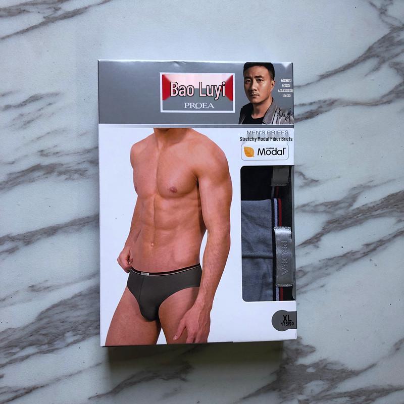 PROEA Men s Stretch Modal Fiber Triangle Underwear, Single Layer Crotch, Two-Pack (Model 5089) L