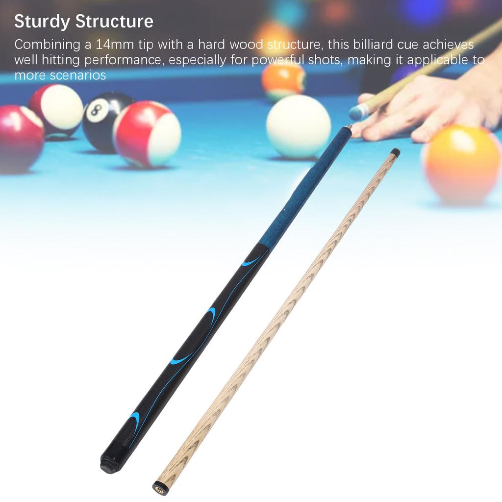 14mm špička Kulečníkové tágo 2 díly 1/2 Jasanové dřevo Kulečníkové tágo 1,43 metru celková délka