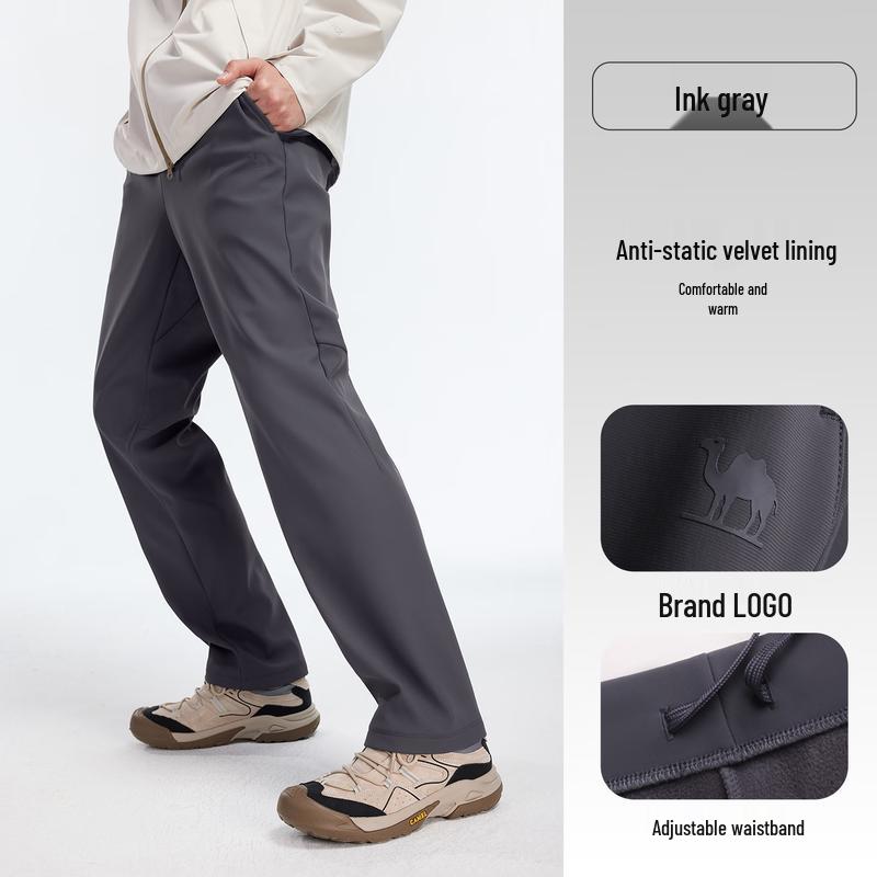 Camel Men's Fleece-Lined Outdoor Softshell Hiking Pants
