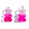 Colorful Transparent Bear Resin Pendant for DIY Jewelry and Keychains