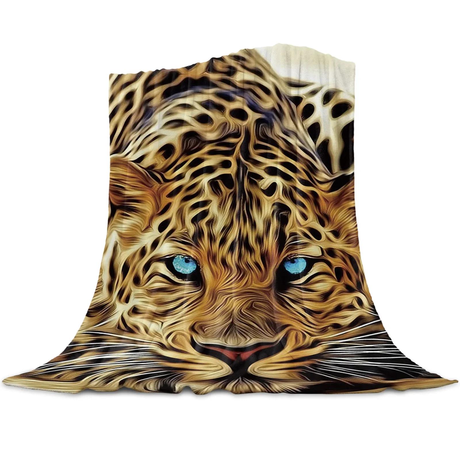 

Cheetah Animal Flannel Fleece Bed Blanket Bedspread Coverlet Bed Cover Soft Lightweight Warm Cozy Throw Blankets Queen King Size 80x120cm