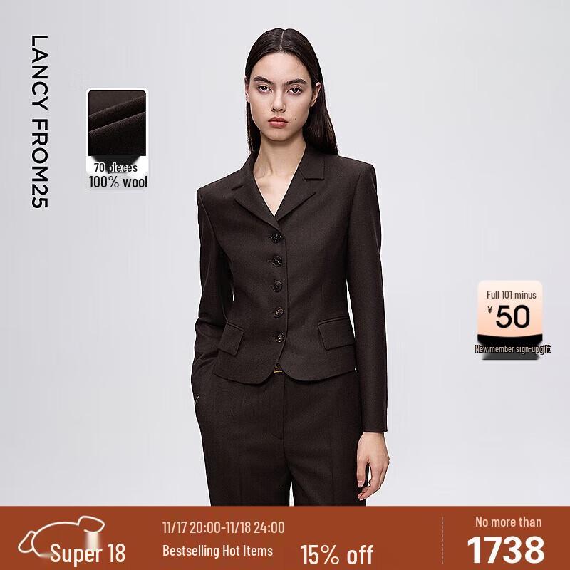 Lancy Women's Lambswool Commuter Blazer Jacket