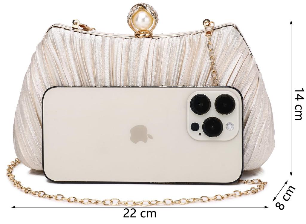 Baisikou 3-Way Party Bag, Wedding Bag, Women's Clutch Bag, Formal Bag for Weddings, Receptions, Graduations, Fireworks Festivals, Coming-of-Age