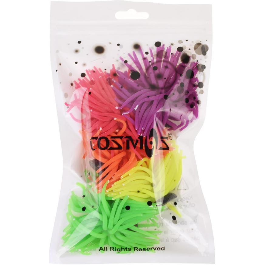 Cosmos Artificial Sea Anemone Ornaments Aquarium Fish Tank Decorations, 5 Pcs In Assorted Colors