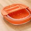 Banheira de Pedicure Dobrável Bacia Espessa para Escalda-pés com Pontos de Massagem para Casa Apartamento Dormitório Laranja Branco