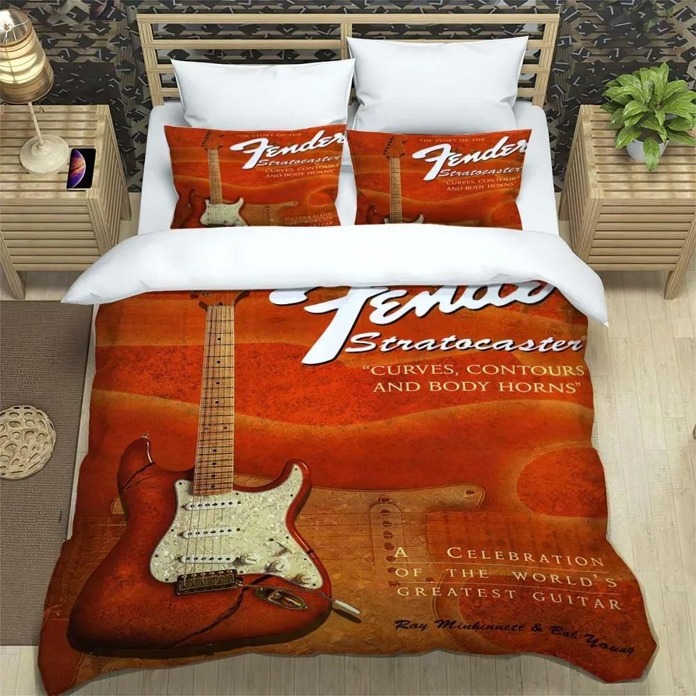 Fender Musik Gitarre Fashion 3D Printed Bedding Queen Bedding Set Customized King Size Bedding Set Soft And Comfortable