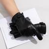 Leather Gloves for Men To Keep Warm In Autumn and Winter Driving and Cycling  Sheepskin Full Finger Gloves and Clothing Accessories
