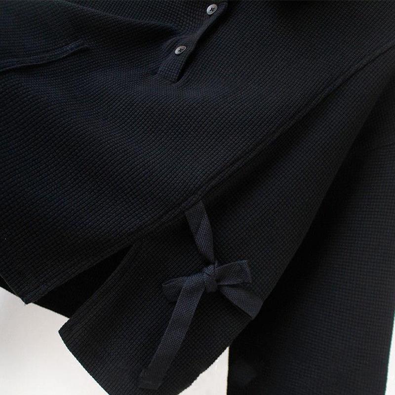 Women's Waffle Sweatshirt Fashion Solid Color Top Casual Short Long Sleeve Pullover Thin Section