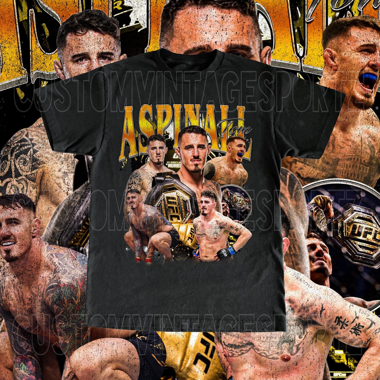 Tom Aspinall Shirt High Quality Tee - Custom Vintage Design Adult & Kids Sizes Heavyweight MMA Champion Fighting Fans 2XL
