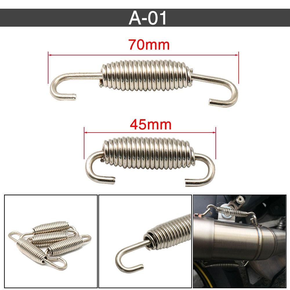 Stainless Steel Exhaust Pipe Springs Titanium Silencers Colored Exhaust Pipe Connector Double Hooks Motorcycle Spring