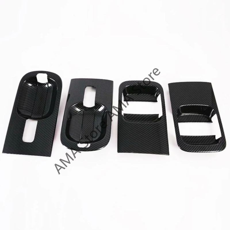 X7JF Car Door Handle Bowl Protectors ABS Carbon Fiber Design Anti Scratch Accessories Suitable for H1 I800 2018-2020 Models