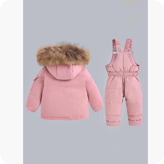 Winter Clothes, Baby Cold-proof Clothes, Boys' Suits, Children's Two-piece Suits, 1-5-year-old Girls' Overalls, One-piece Suits