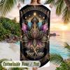 Golden Honey Bee Art Theme Quick Dry Beach Towel Custom Name Text Print Large Sand Resistant Towel Beach Vacation