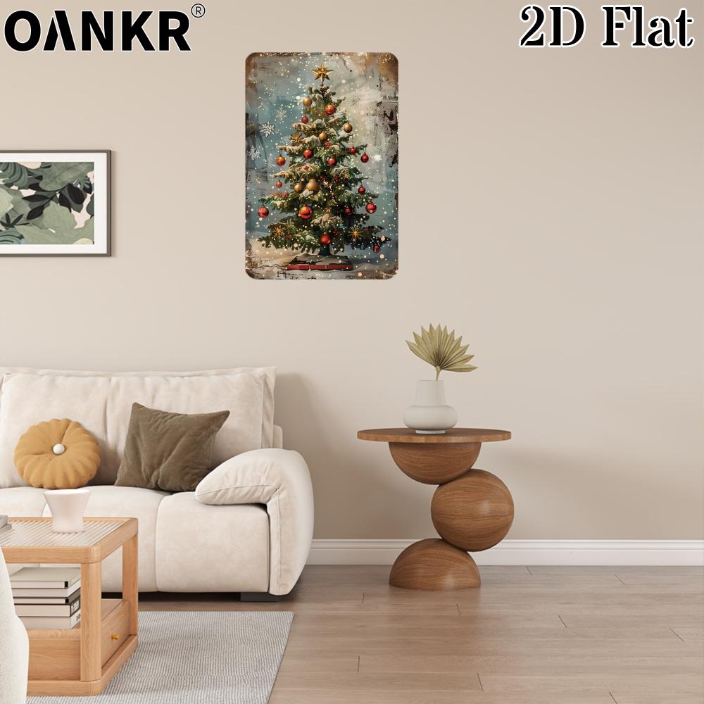 Vintage Childrens Room Sweet Decor Poster Metal Tin Sign Christmas Tree Chic Gift Metal Signs for Bedroom Home Wall Art Decor