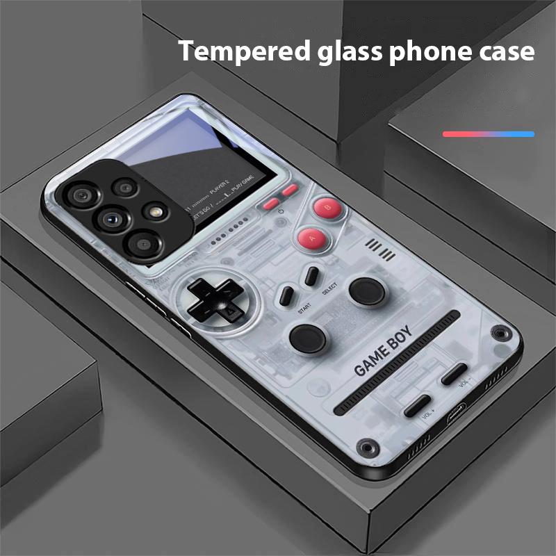 Samsung Galaxy S10 20 Plus 21 FE 22 23 24 FE 25 Ultra Siyah Temperli Cam Telefon Kılıfı Sert Kabuk Oyun Konsolu