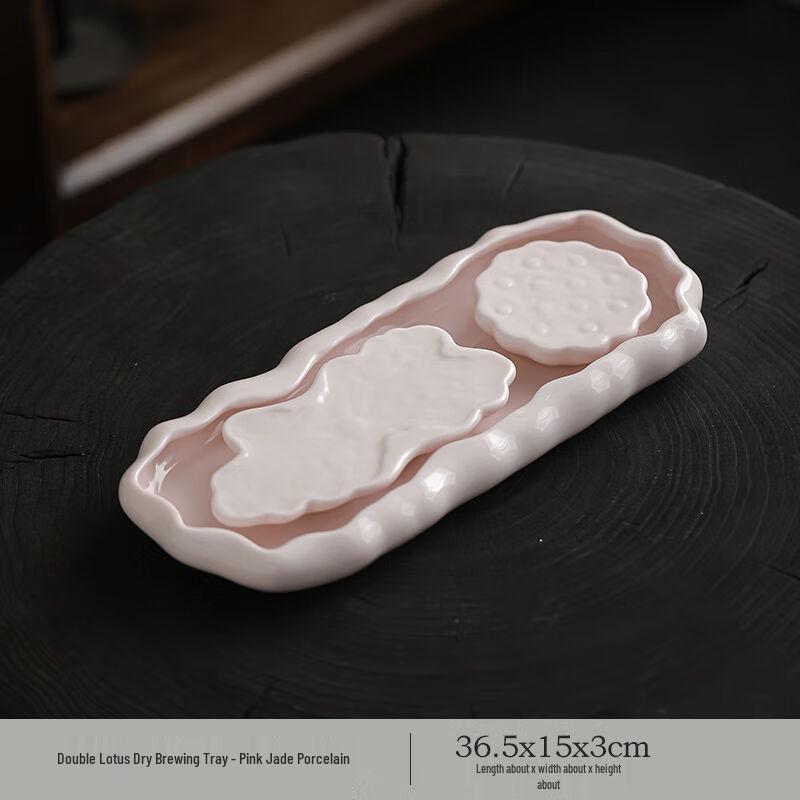 

Elegant Jade Porcelain Tea Serving Tray