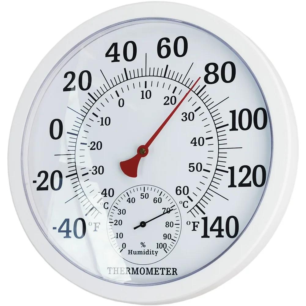 Large Dial Indoor Outdoor Thermometer with Hygrometer Dual Scale Fahrenheit Celsius for Accurate For Home Reading