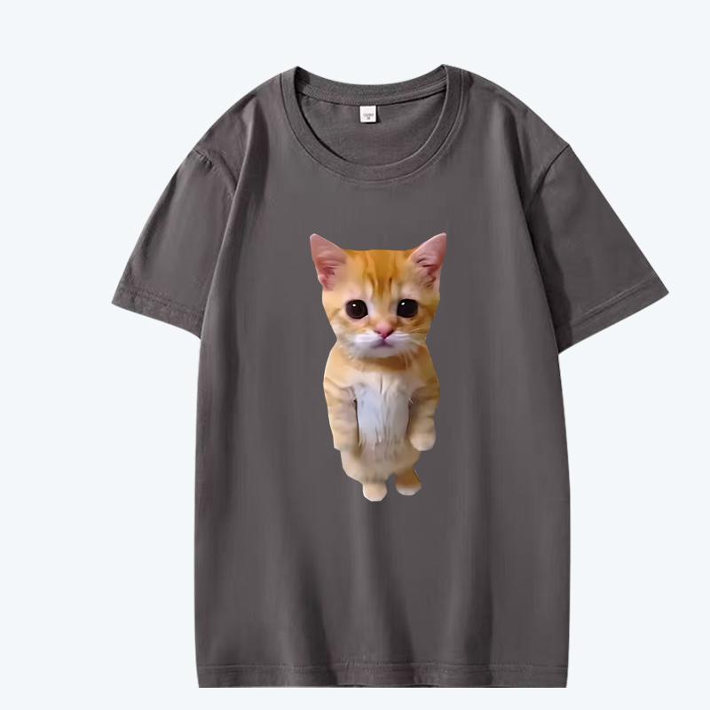 Funny Cat 3D Print Women Casual T Shirt men women Oversized 100% Cotton short sleeve Summer print Unisex plus sizetops