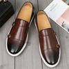 Schwarz Braun Neu Herren Slip-on Mönchsstrap Loafer Freizeit Lederschuhe Mode Designer Männlich Bequeme Sneaker Zapatos Hombre