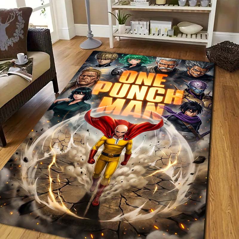 One Punch Man Saitama Cartoon Anime Printed Carpet Flannel Yoga Mat Living Room Bedroom Decoration Non slip Toilet Entrance rug
