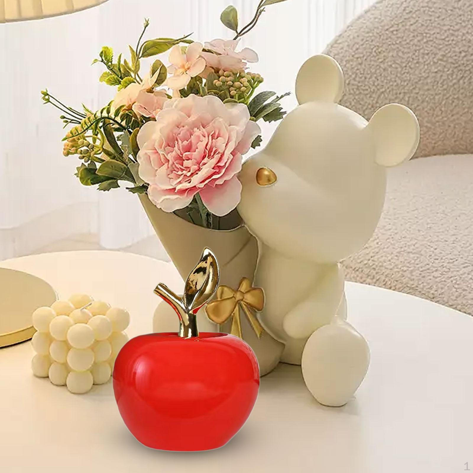 

Statue Ceramic Figurine Fruit Sculpture Ornament for Shelf Living Room S красный