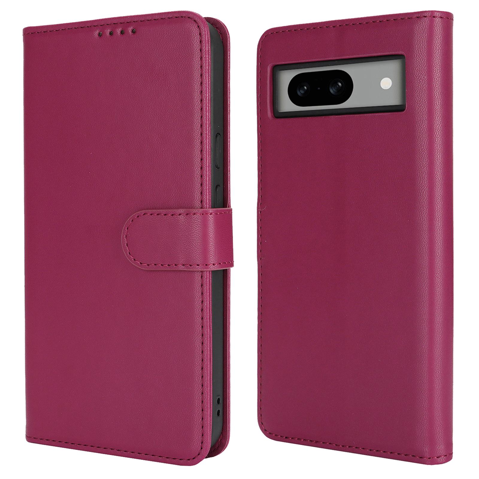 

Для Google Pixel 8a Чехол-подставка Противоударный Кожаный Чехол-кошелек для телефона Red