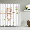 Wild Animals Bath Curtains Lion Leopard Cat Bathroom Decorative Shower Curtains Bathtub Decoration Bath Curtains