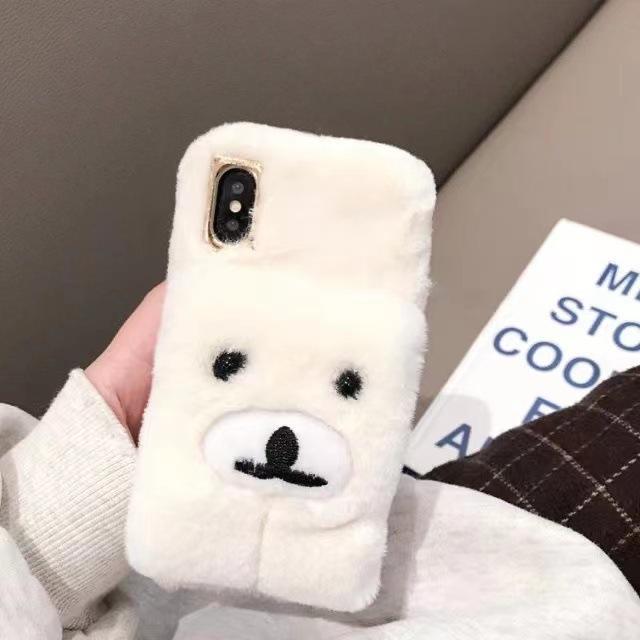 Plush Wrist Teddy Bear for IPhone 16 PROMAX Phone Case XR for Apple 15 Autumn/winter 14 Women 13 Warmth 12