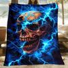 Halloween Pumpkin Christmas Printed Flannel Blanket Soft Cozy Throw Party Home